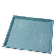 Tavă de birou Scaleo, shagreen artificial albastru, set de 2