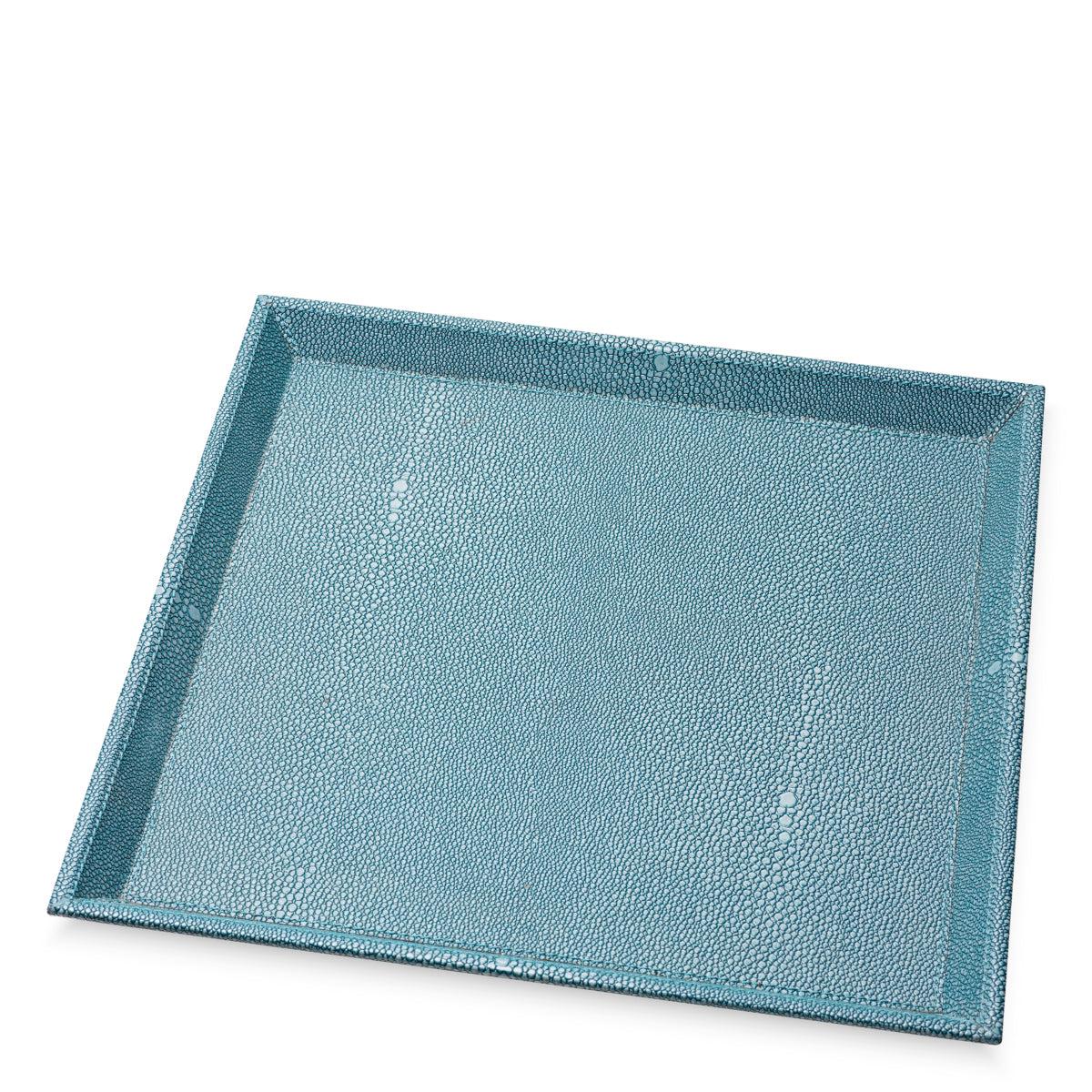Tavă de birou Scaleo, shagreen artificial albastru, set de 2