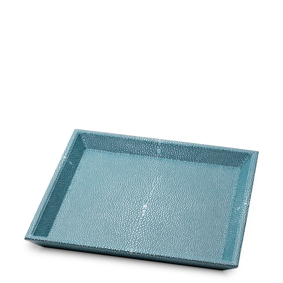 Tavă de birou Scaleo, shagreen artificial albastru, set de 2