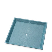 Tavă de birou Scaleo, shagreen artificial albastru, set de 2