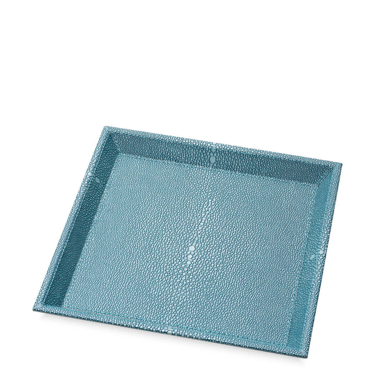 Tavă de birou Scaleo, shagreen artificial albastru, set de 2