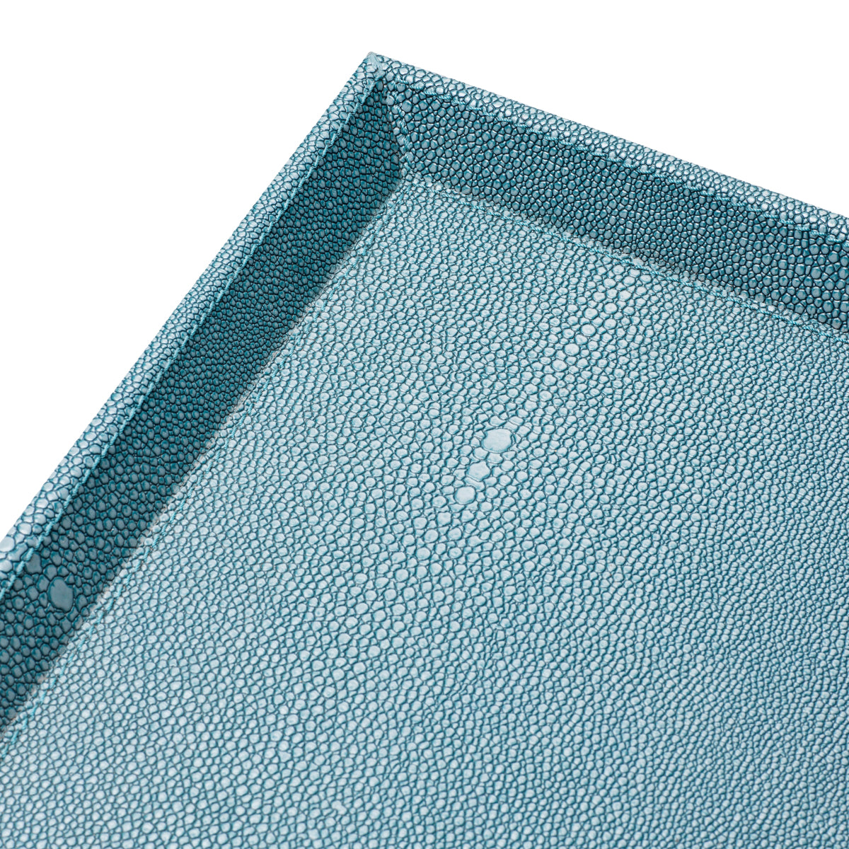 Tavă de birou Scaleo, shagreen artificial albastru, set de 2
