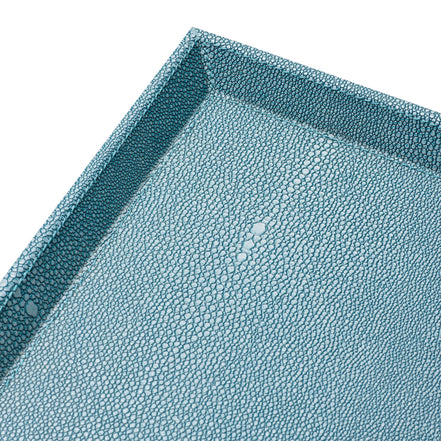 Tavă de birou Scaleo, shagreen artificial albastru, set de 2