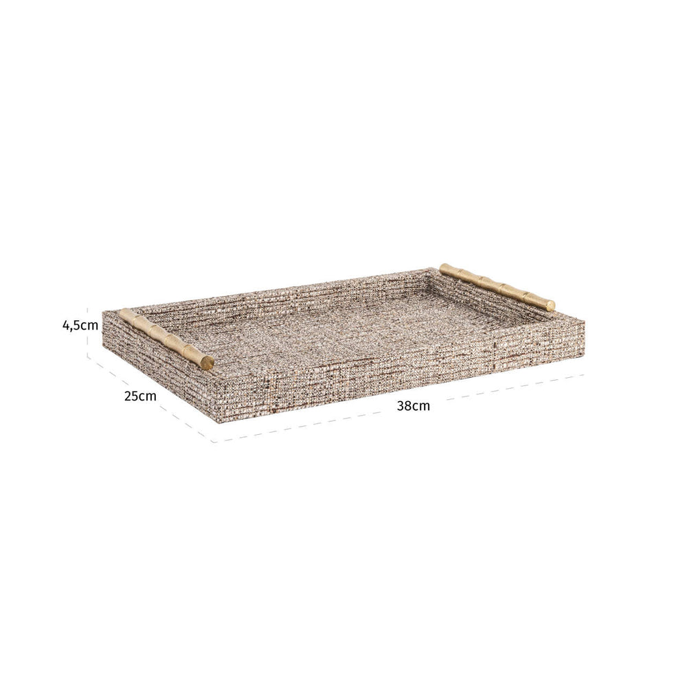 Tavă decorativă Chantel, bej – desen tehnic cu dimensiuni
