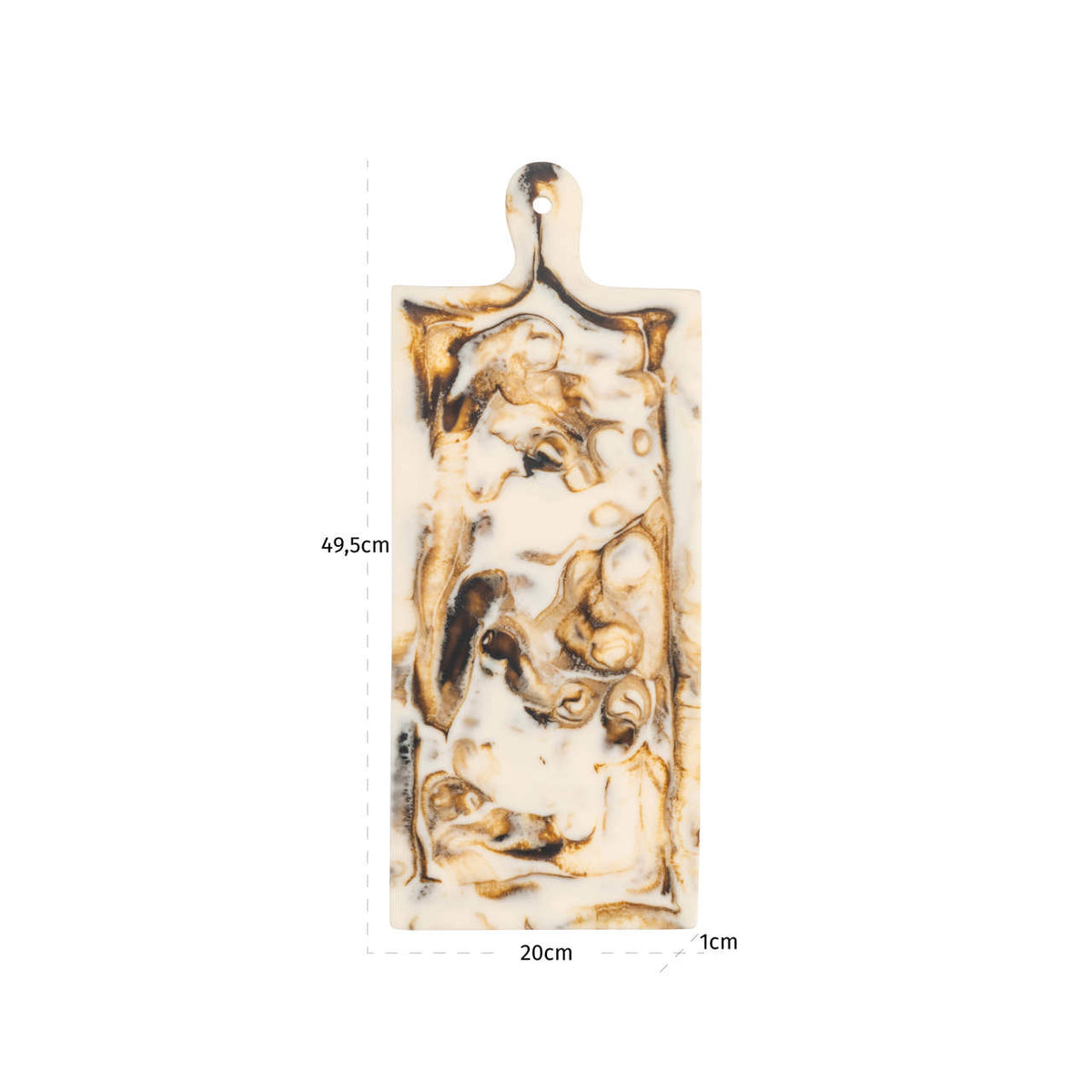 Tavă decorativă Cindy, natural, platou de servire mare – desen tehnic cu dimensiuni