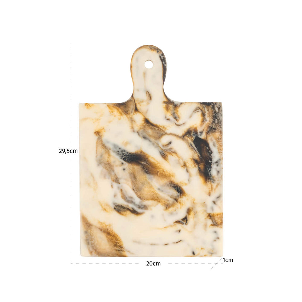 Tavă decorativă Cindy, natural, platou de servire mic – desen tehnic cu dimensiuni