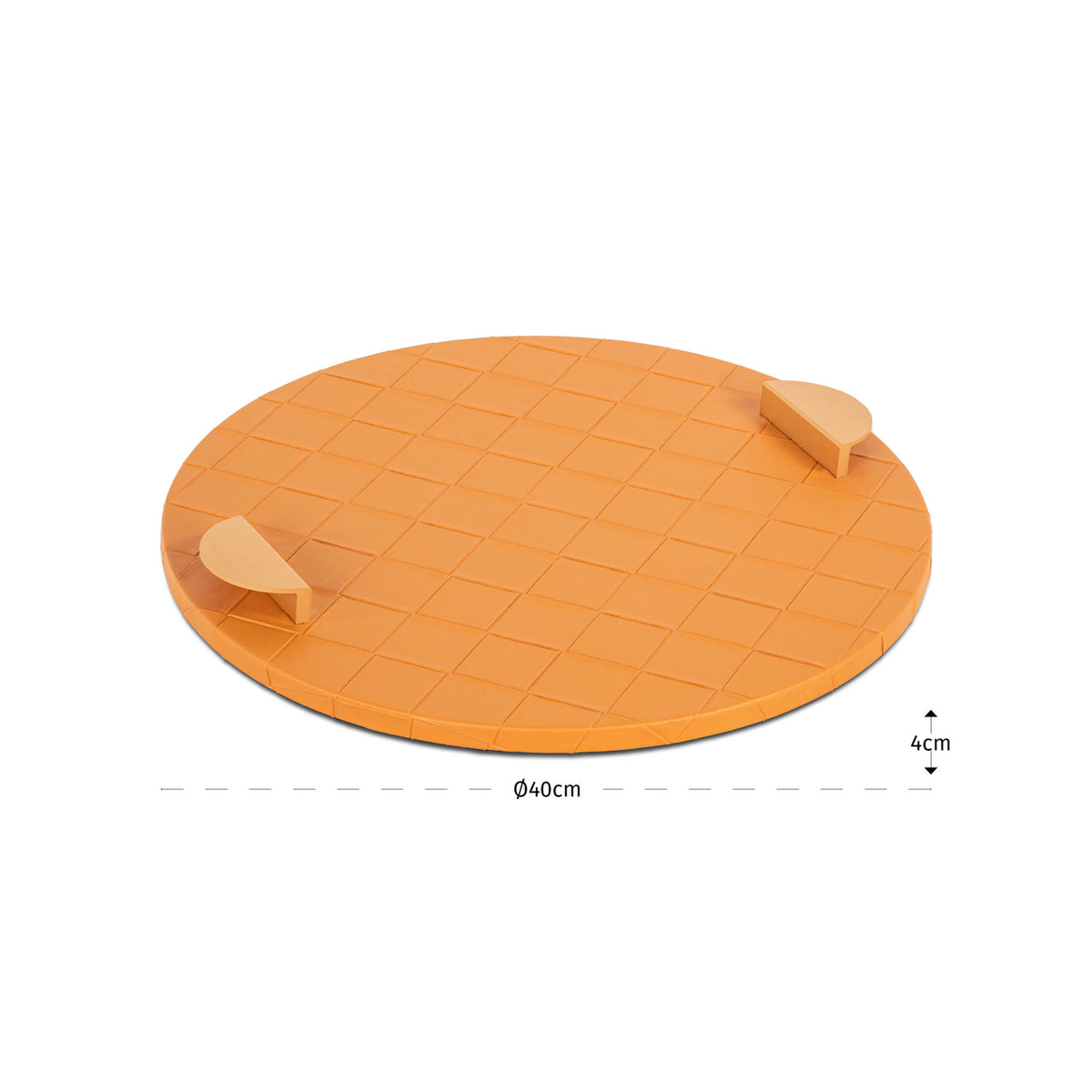Tavă decorativă Mavey, portocaliu – desen tehnic cu dimensiuni