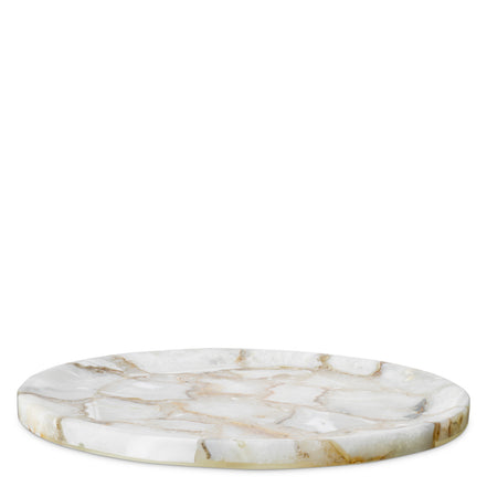 Tavă Sonora rotundă, piatră de agat