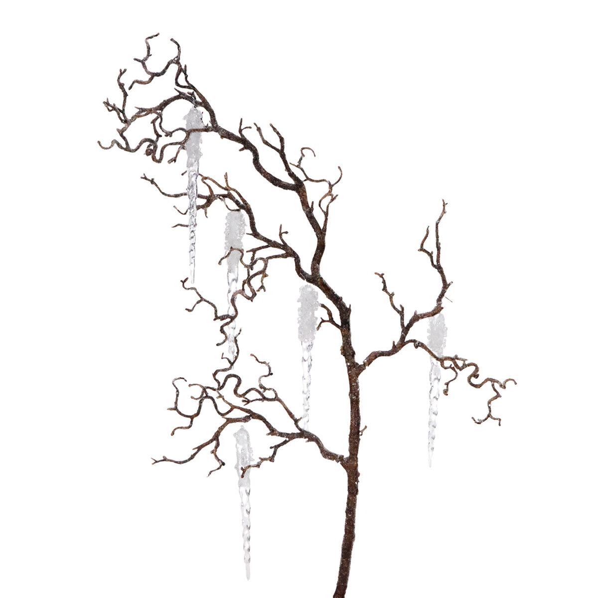 Tulpină cu țurțuri mați, transparent/maro/alb, 106 cm