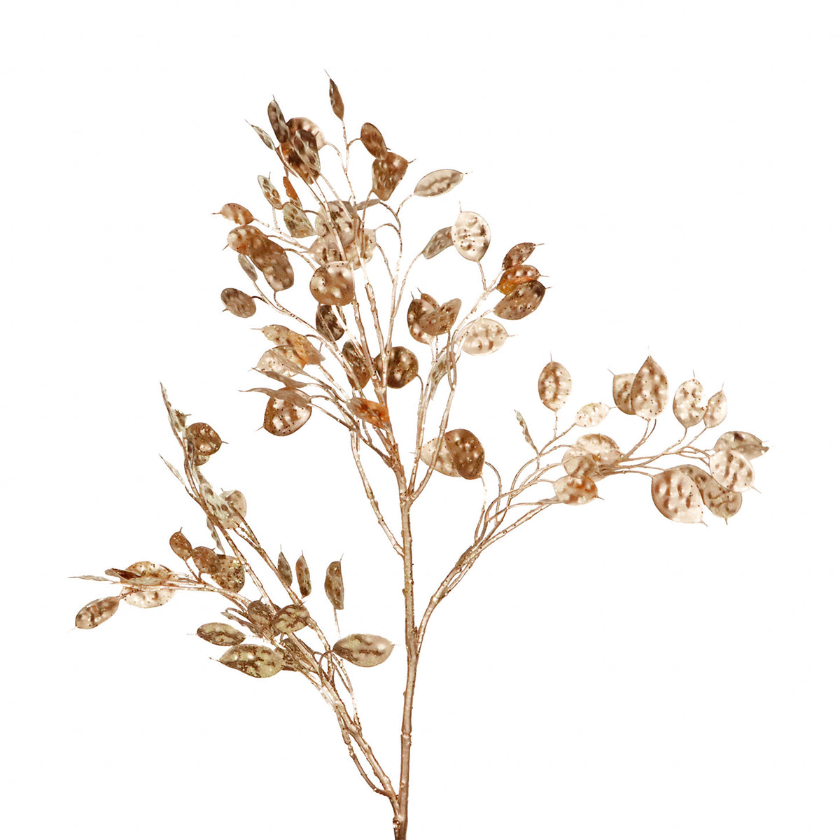 Tulpină metalizată cu petale de lunaria, auriu, 70 cm