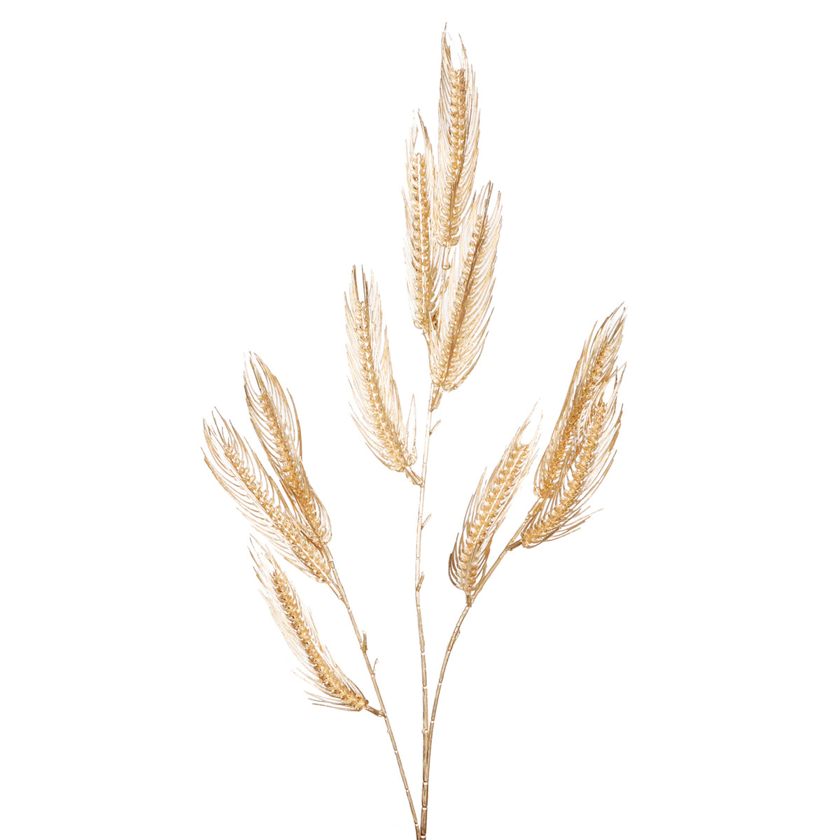 Tulpină metalizată cu spice de grâu, auriu, 76 cm