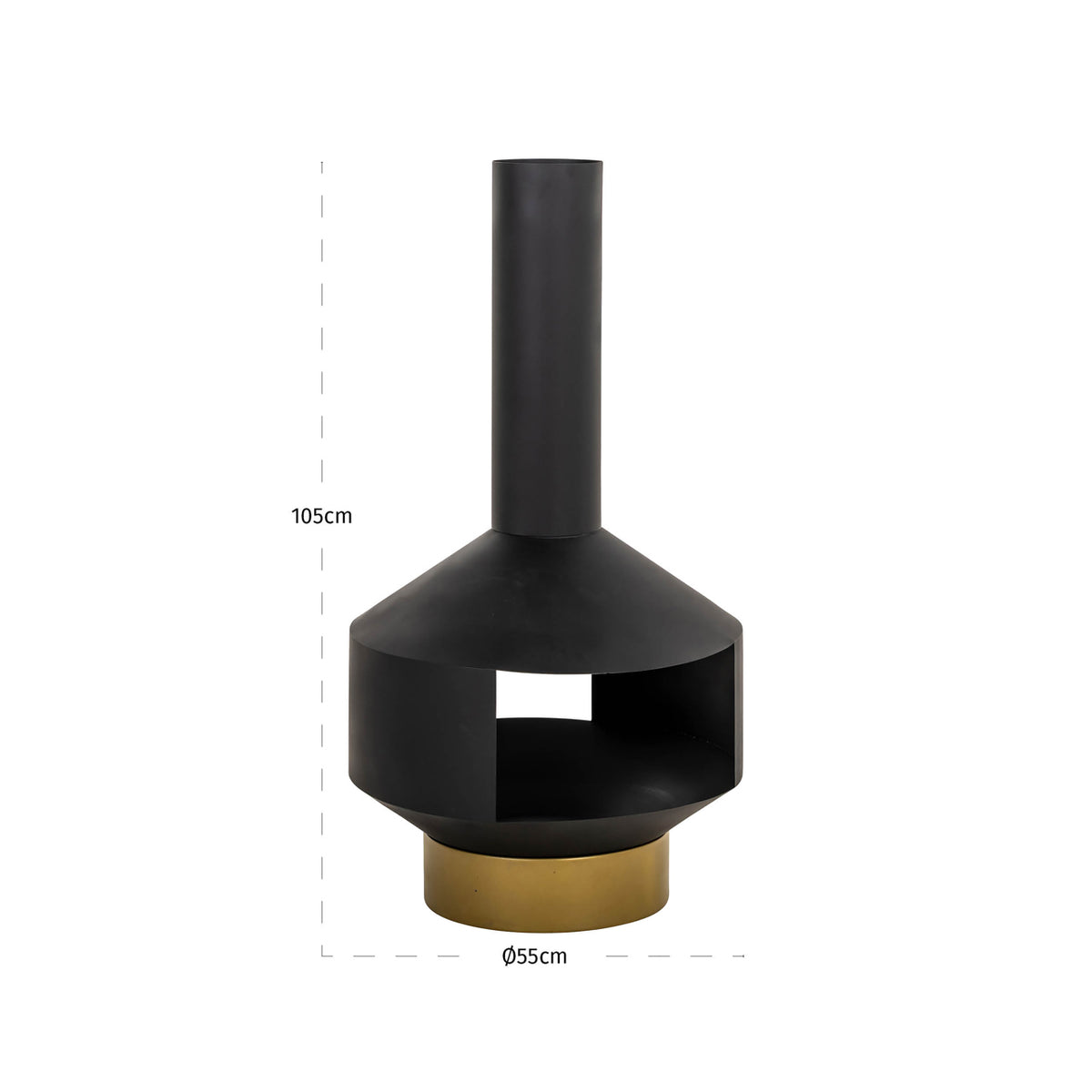 Vatră de foc Quinn, negru, chiminea – desen tehnic cu dimensiuni