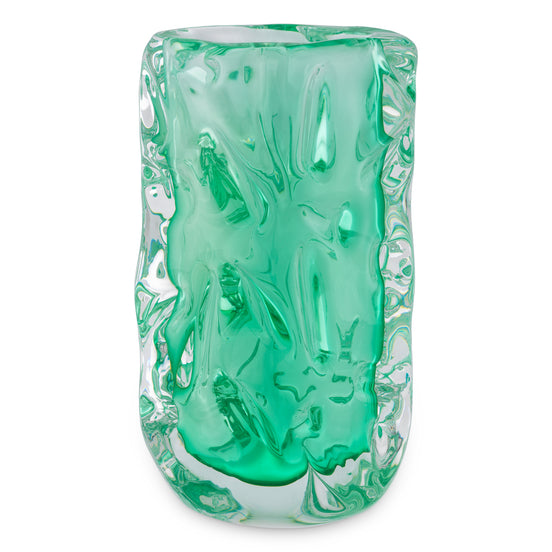 Vază Avoir, sticlă verde turcoaz