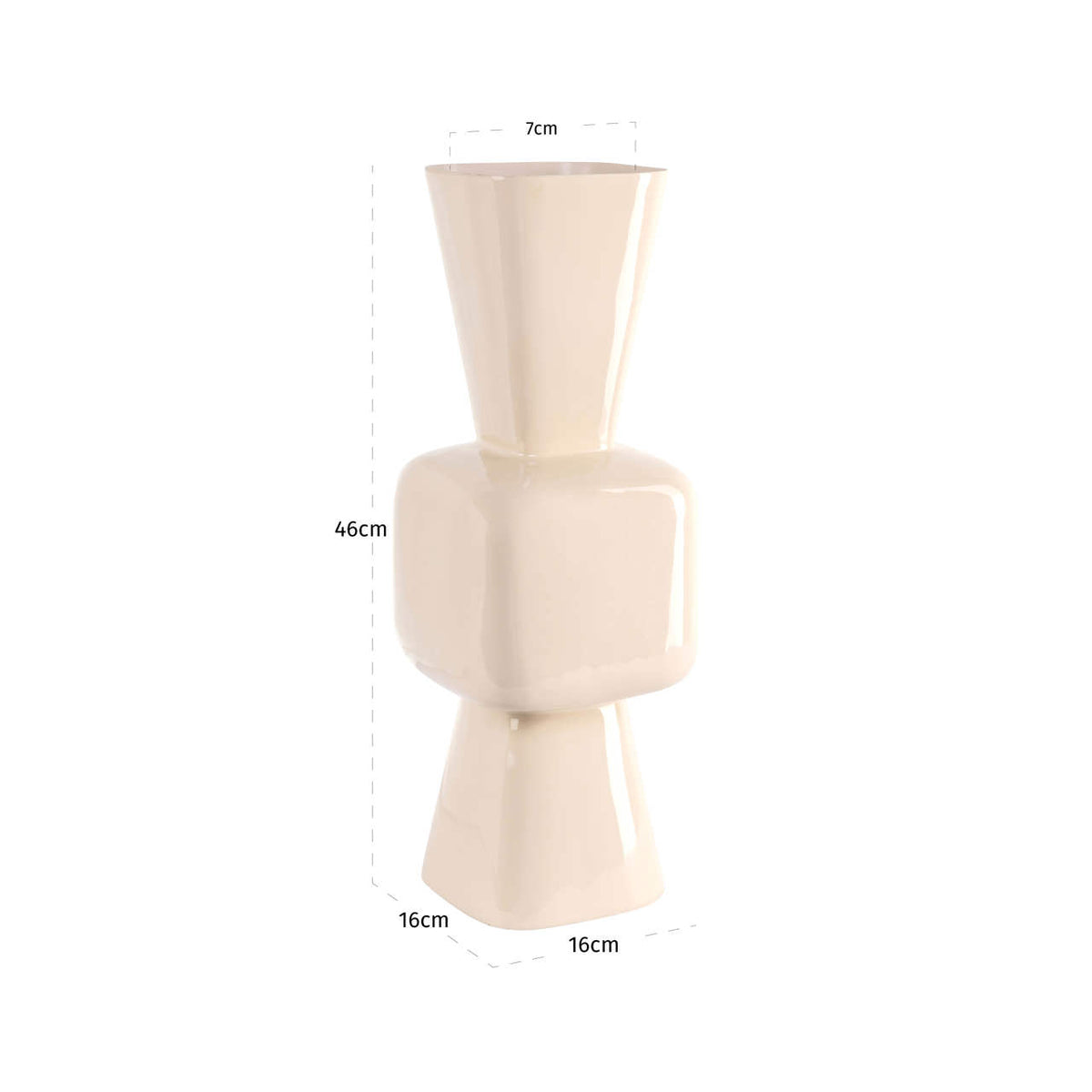 Vază Brooks, tapioca – desen tehnic cu dimensiuni