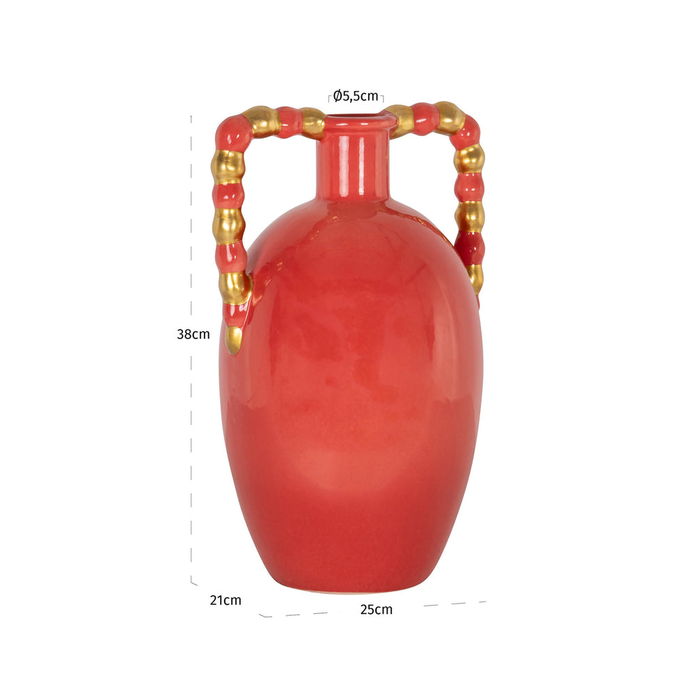 Vază Davita, portocaliu, mică – desen tehnic cu dimensiuni