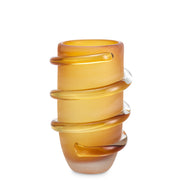 Vază Eliano S, sticlă amber mată
