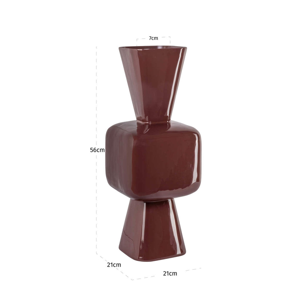 Vază Lane, sable brown – desen tehnic cu dimensiuni