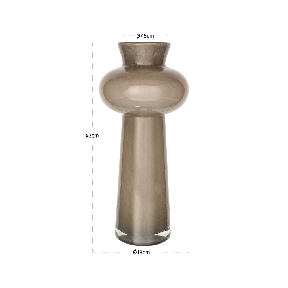 Vază Lunor, taupe, mare – desen tehnic cu dimensiuni