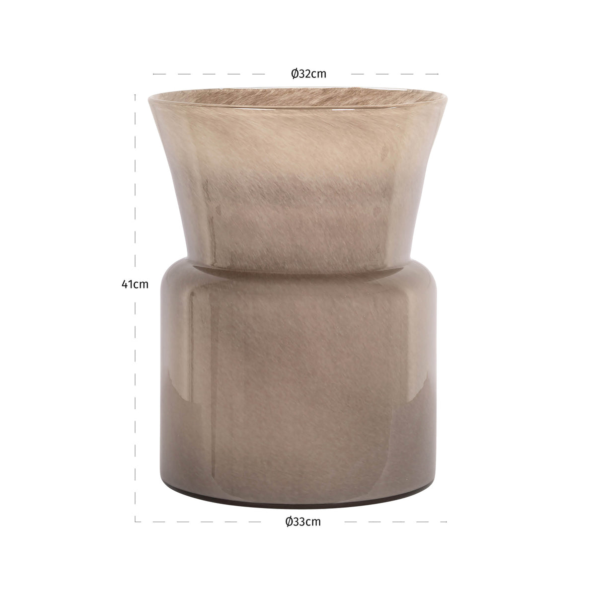 Vază Milo, taupe