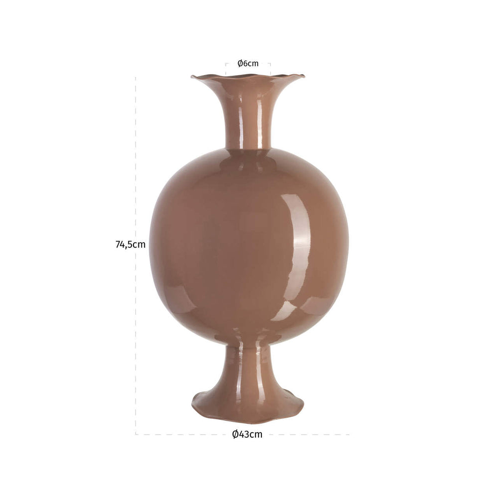 Vază Mochi, mocha mousse – desen tehnic cu dimensiuni