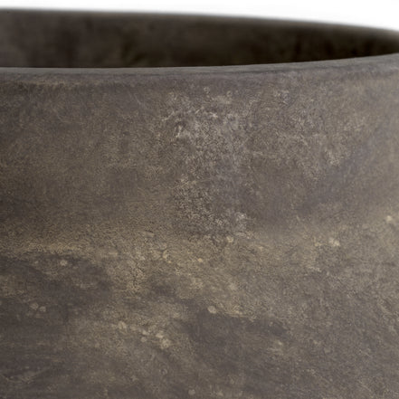Vază Moon Jar L, finisaj taupe