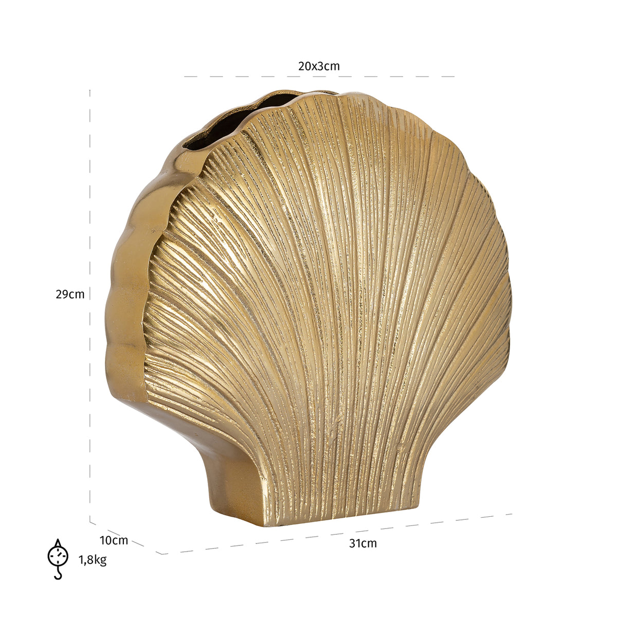 Vază Noé, mare – desen tehnic cu dimensiuni