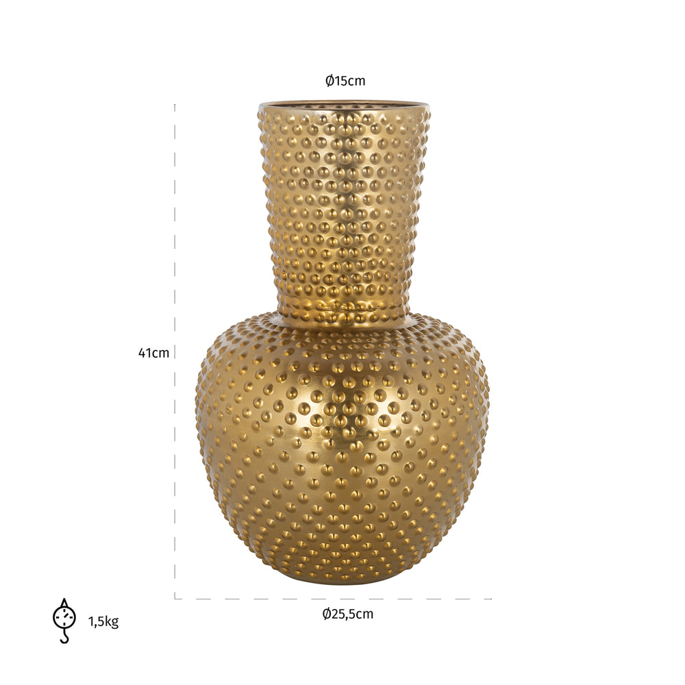Vază Nola, auriu – desen tehnic cu dimensiuni