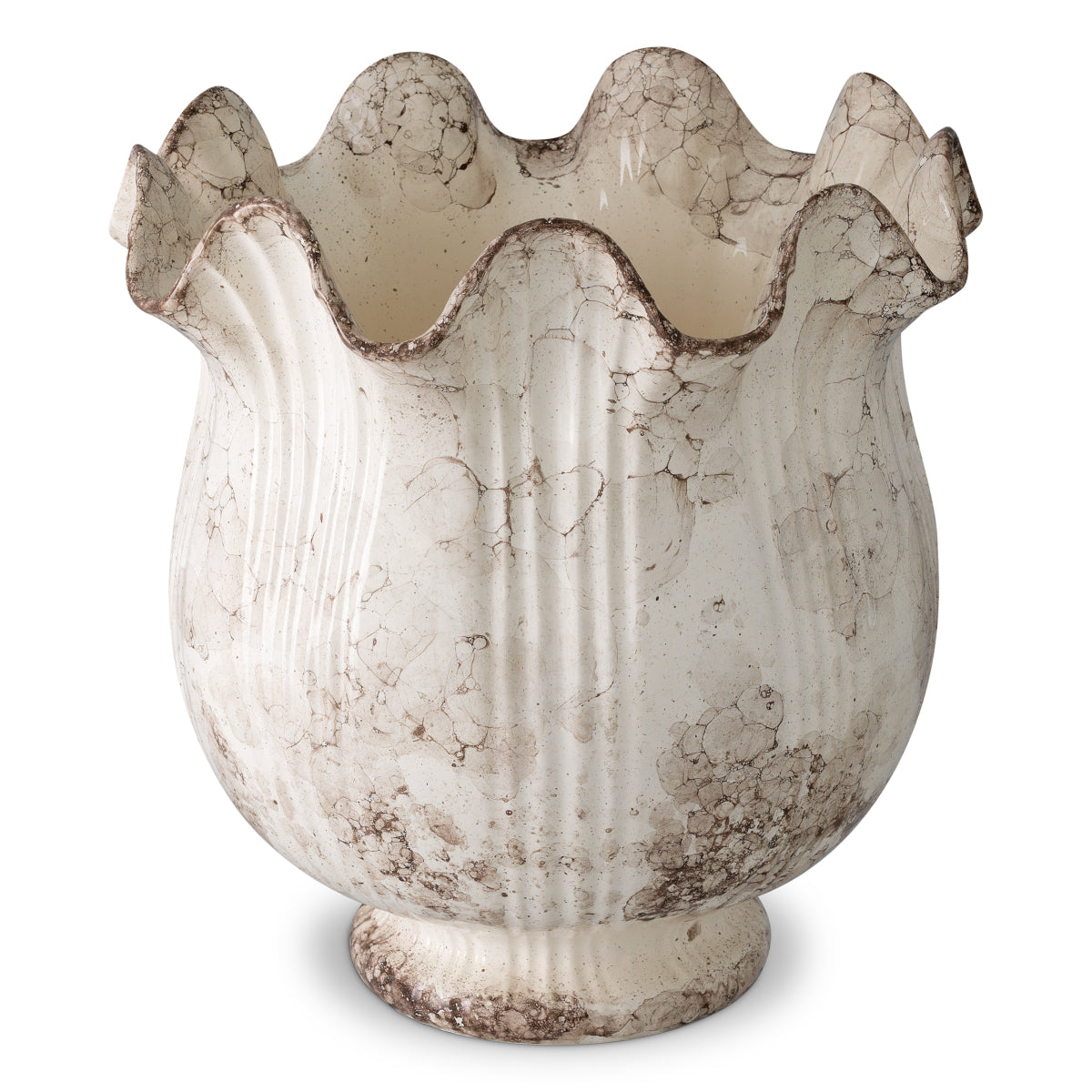 Vază Tulipa, ceramică gri