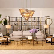 Vitrină Clio, finisaj alamă periată