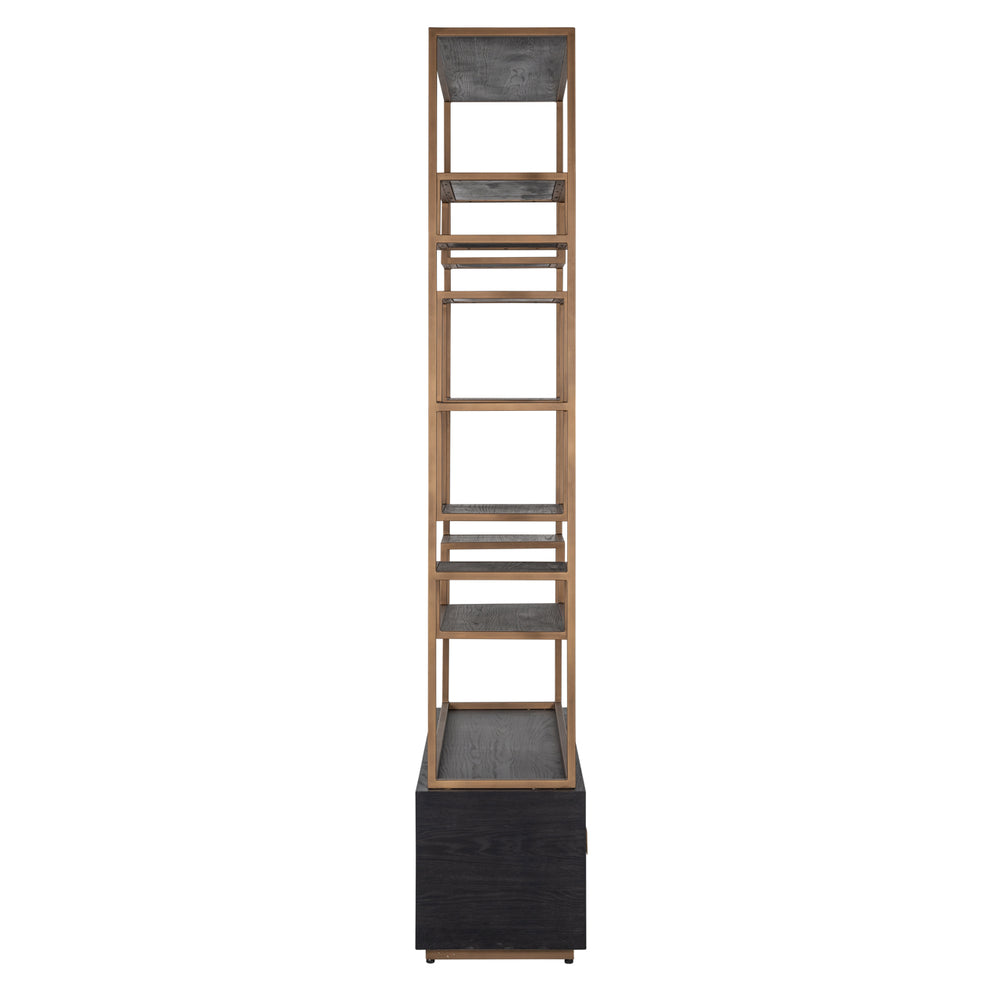 Vitrină Hunter, negru rustic