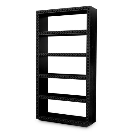 Vitrină Kenton, finisaj negru clasic
