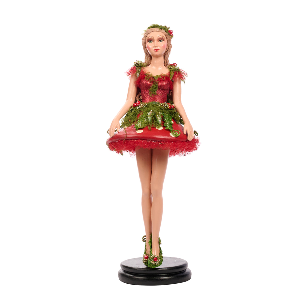 Zână-ciupercă pe bază, roșu, 56 cm