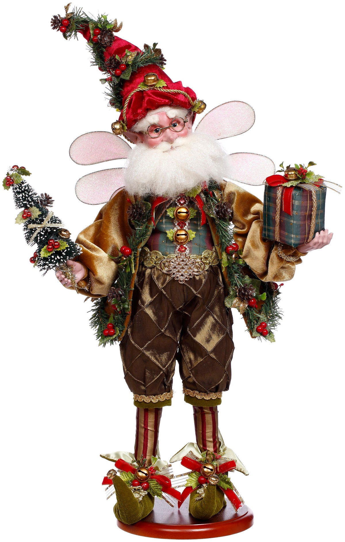 Zâna pădurii Kris Kringle pe suport