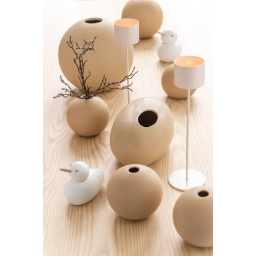 J-LINE Vaza rotunda ceramica Bej S
