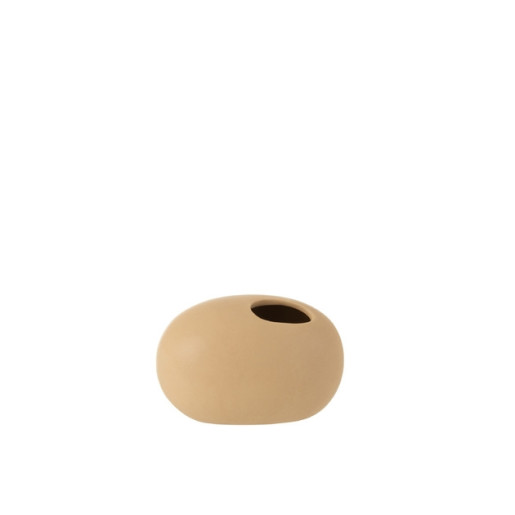 J-LINE Vaza ovala ceramica Bej S
