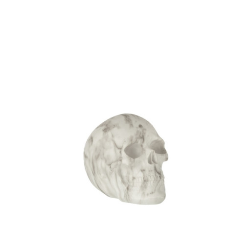 J-LINE Decoratiune Craniu Marble L