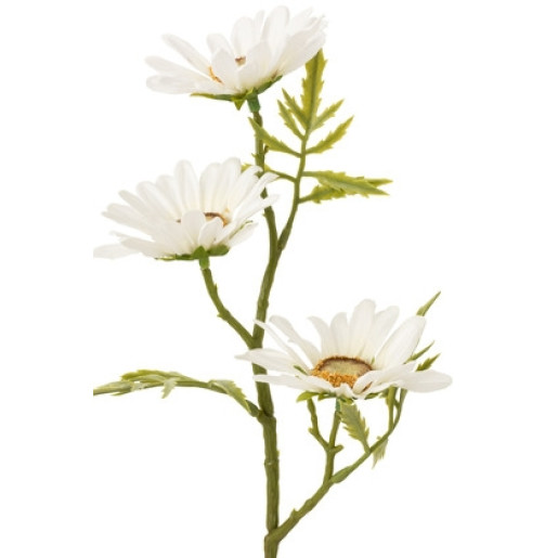 J-LINE Floare artificiala Margareta alba