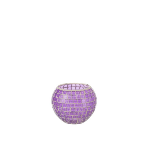 J-LINE Decoratiune suport lumanare efect Mozaic violet L