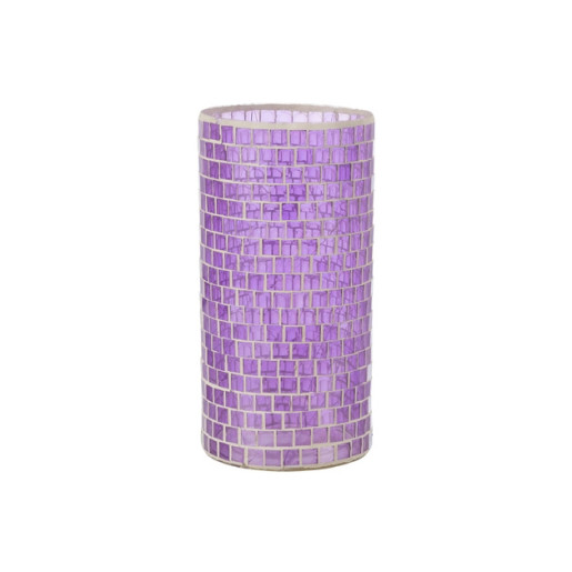 J-LINE Decoratiune suport lumanare efect Mozaic violet 