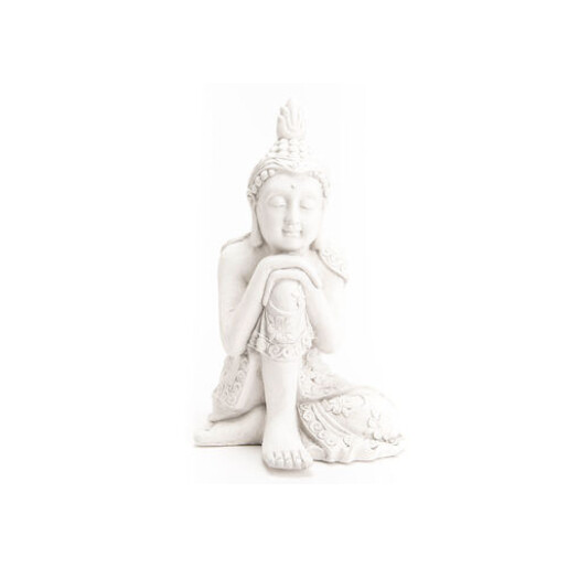 Statueta Buddha Batran ,alb 56cm