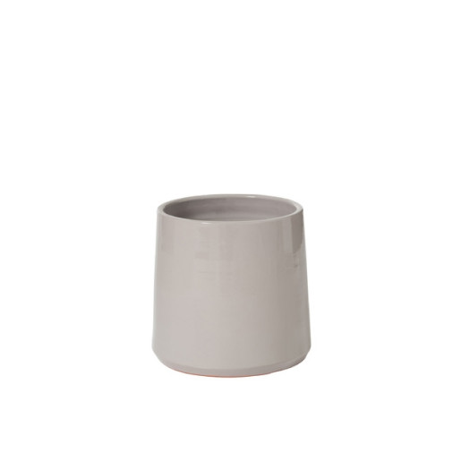 J-LINE Ghiveci Rotund Ceramic Gri M