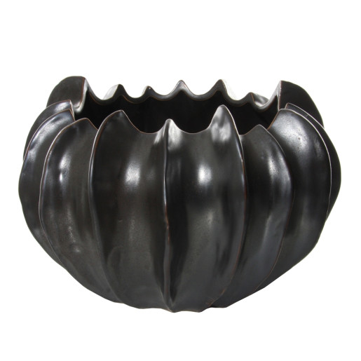 Ghiveci decorativ ceramică finisaj negru