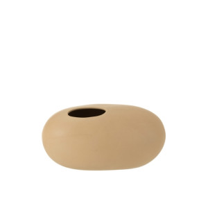 J-LINE Vaza ovala ceramica Bej L