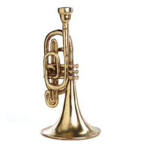 Sfesnic in forma de trompeta auriu 42cm