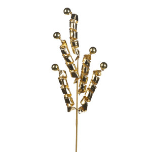 Tulpina decorativa spirala , 70cm auriu efect metalic