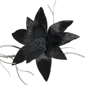 Floare neagra cu glitter 33 cm