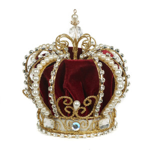 Varf de Brad in Forma de Coroana Regala cu Pietre 17cm