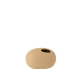 J-LINE Vaza ovala ceramica Bej S