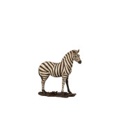 J-LINE Decoratiune Zebra  Poly Black S