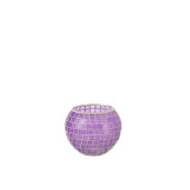 J-LINE Decoratiune suport lumanare efect Mozaic violet L